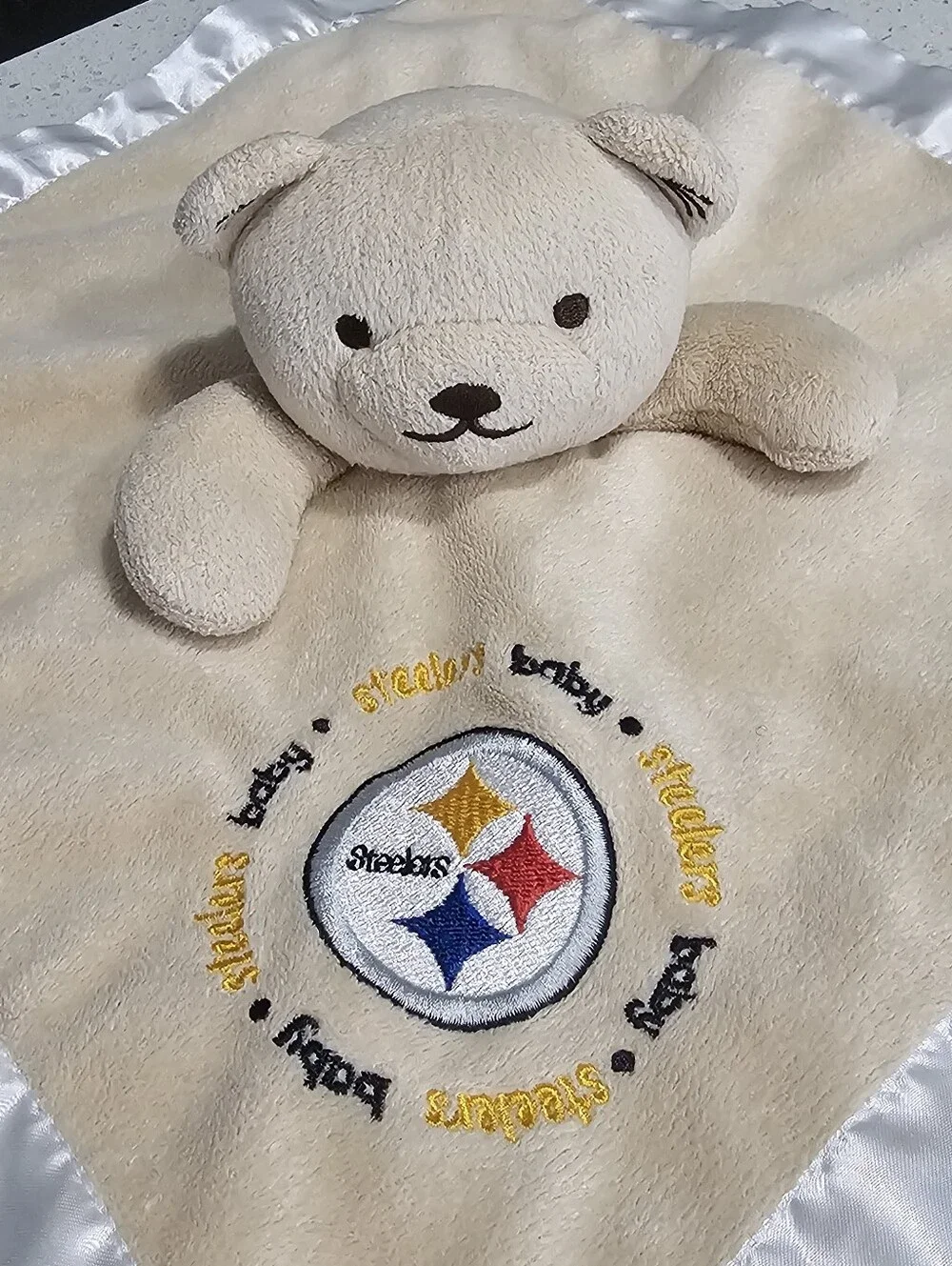 NFL Plush Bear Pittsburgh Steelers Lovey 12
